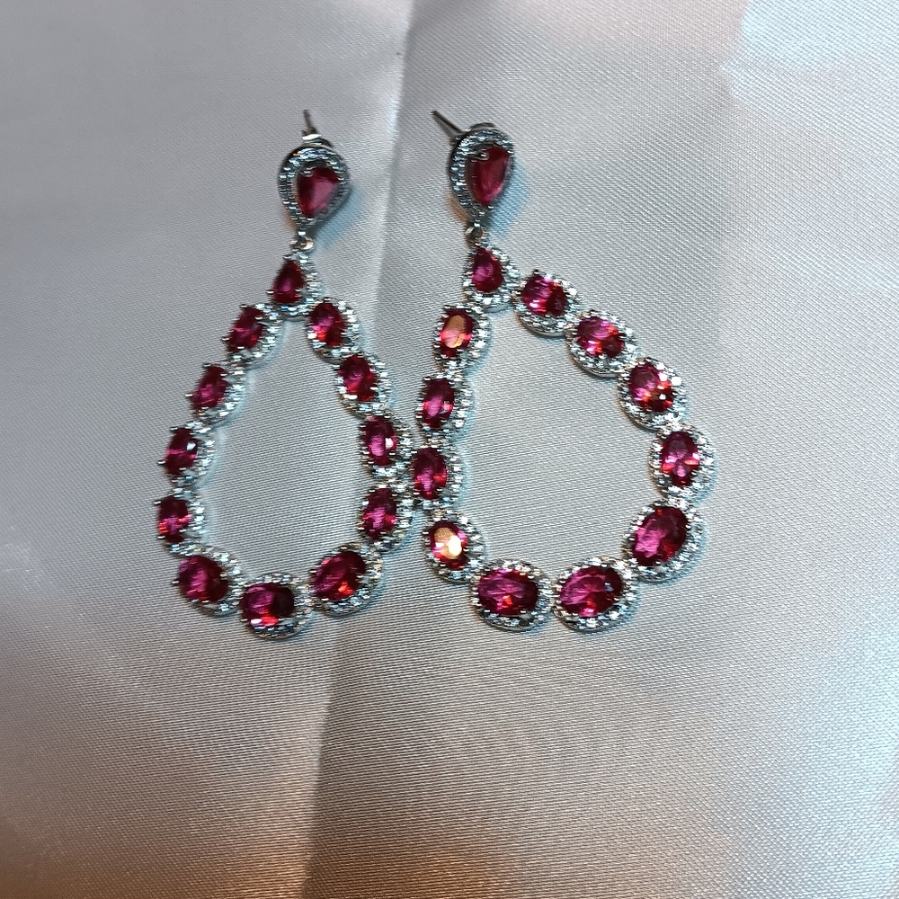 Pink Topaz earrings